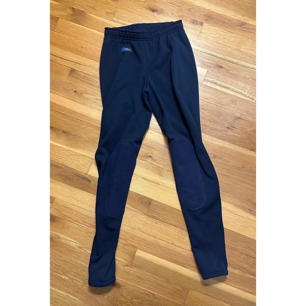 Irideon Riding Wear Navy Blue Fleece Lined Equestrian Breeches Womens Small USA
